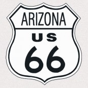 Plaque publicitaire métal Route 66 Arizona